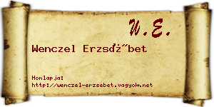 Wenczel Erzsébet névjegykártya
