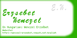 erzsebet wenczel business card
