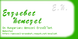 erzsebet wenczel business card